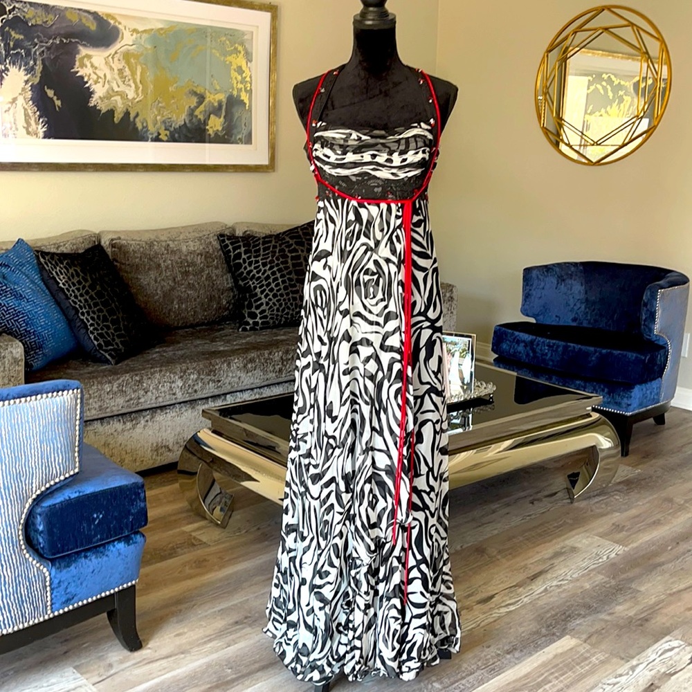 Alberto Makali Maxi Dress with Shawl